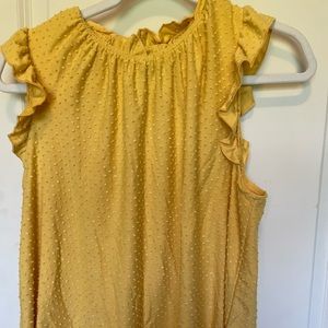 Yellow ruffle tank